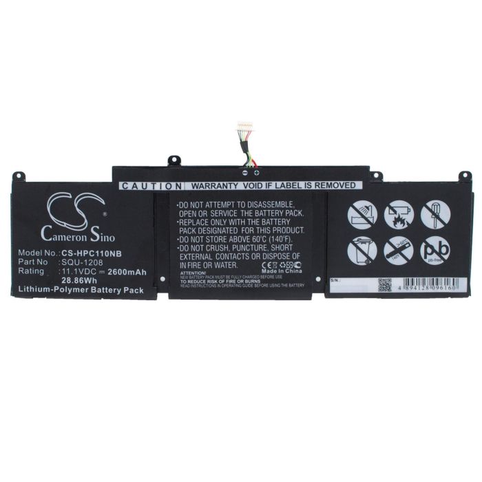 HP Chromebook 11, Chromebook 11 G1, Chromebook 11-1101 akku 2600 mAh