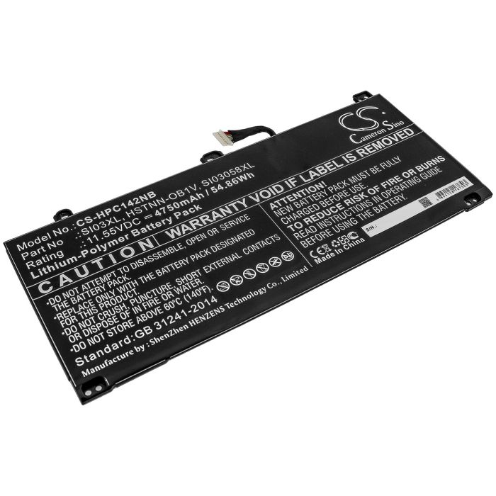 HP kannettavan tietokoneen Chromebook 14B yhteensopiva akku 4750mAh