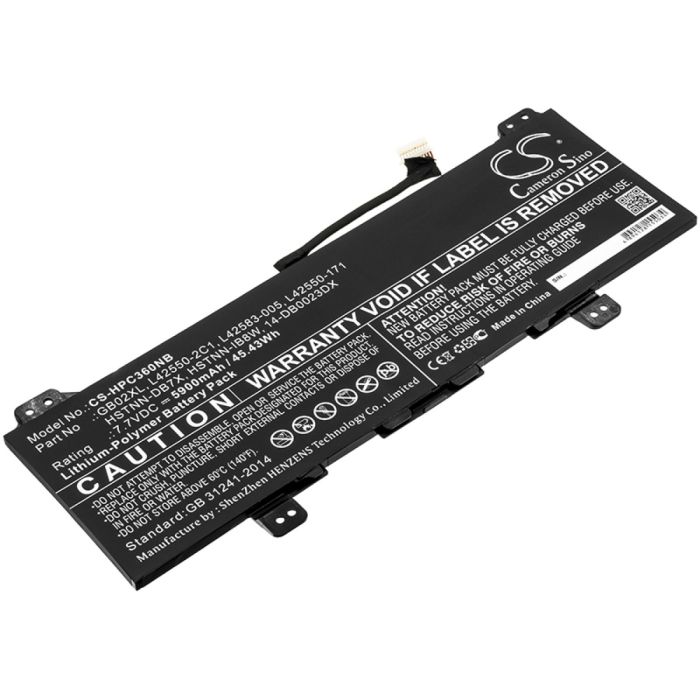 HP kannettavan tietokoneen Chromebook X360 11 yhteensopiva akku 5900mAh