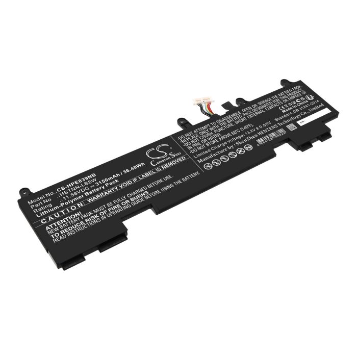 HP kannettavan tietokoneen EliteBook 830 G9 / EliteBook 860 G9 yhteensopiva akku 3150mAh