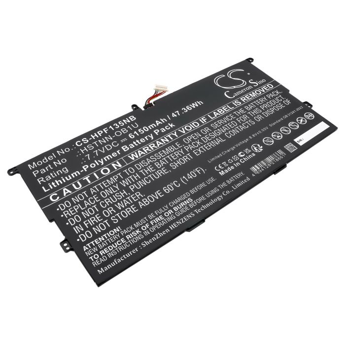 HP kannettavan tietokoneen Elite Folio 13.5 inch 2-in-1 yhteensopiva akku 6150mAh