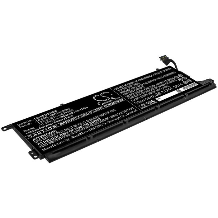 HP kannettavan tietokoneen Omen X 2S 15-DG0003NC / Omen X 2S 15-DG0075CL yhteensopiva akku 5900mAh