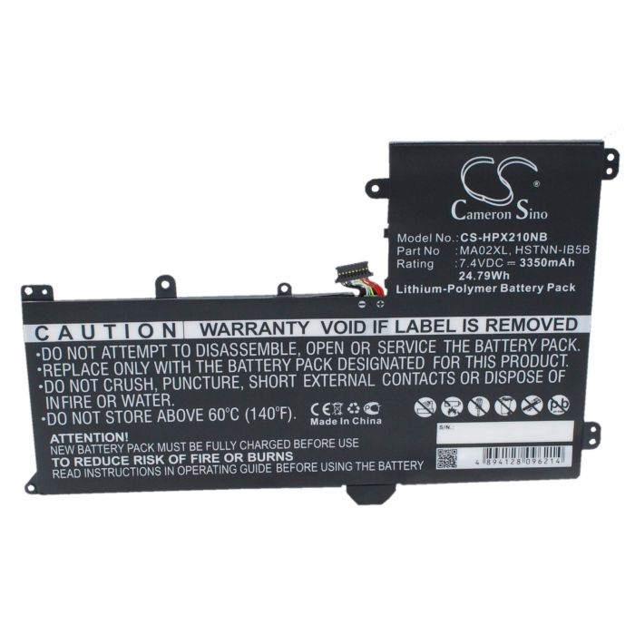 HP SlateBook 101, SlateBook 101" X2 10-10-h010NR, TPN-Q127 akku 3350 mAh