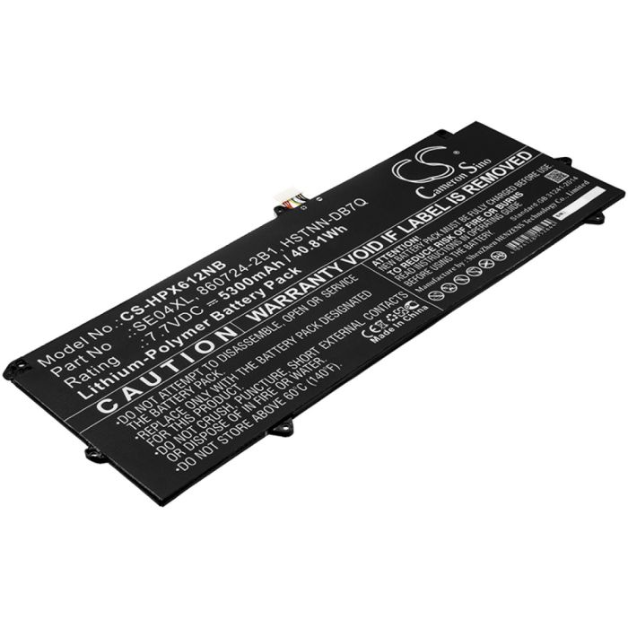 HP kannettavan tietokoneen Pro Tablet x2 612 G2 / Pro Tablet x2 612 G2(1DT63AW) yhteensopiva akku 5300mAh