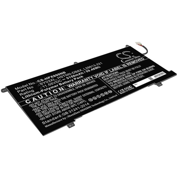 HP kannettavan tietokoneen Chromebook X360 14 G1 / Chromebook X360 14-DA yhteensopiva akku 5150mAh