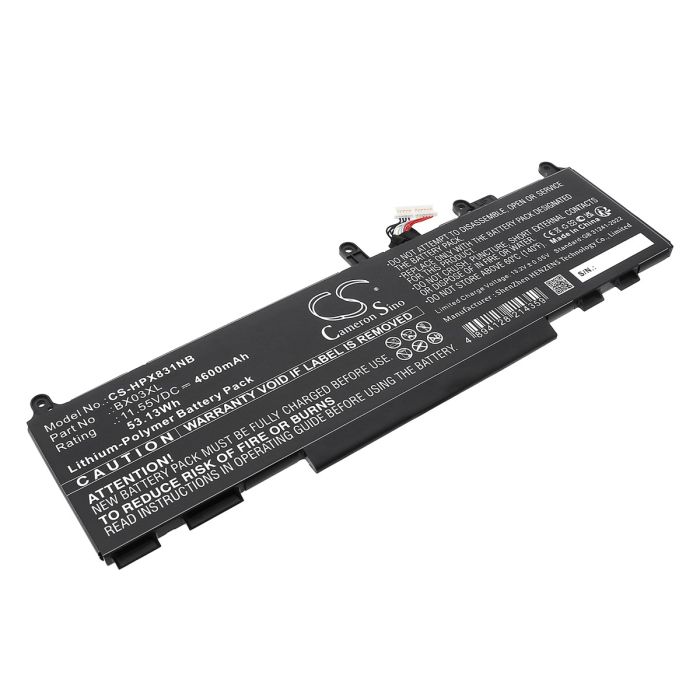 HP kannettavan tietokoneen Elite X360 830 G11 2 In 1 / Elite X360 830 G11 2 In 1 8L3M9AV yhteensopiva akku 4600mAh