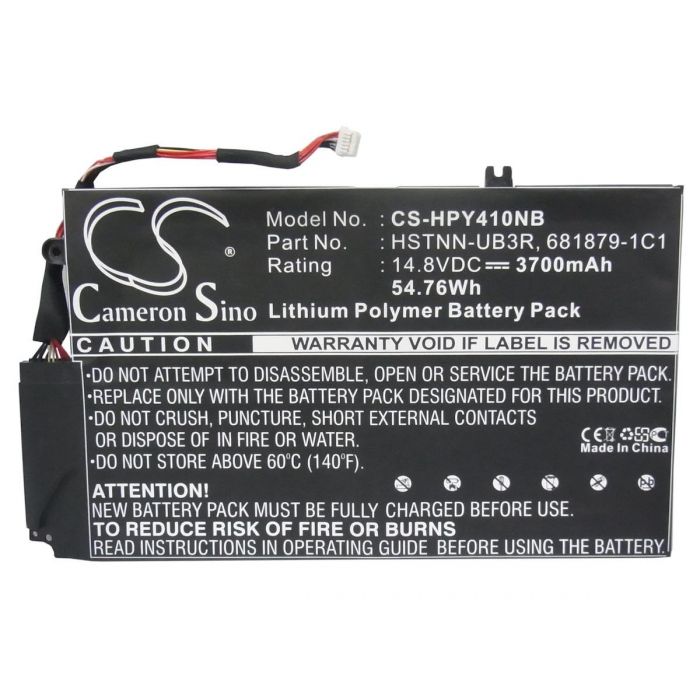 HP Envy 4-1000 / Touchsmart 4 akku 3700 mAh - Musta