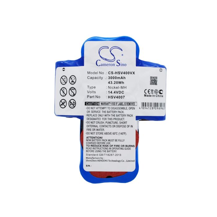 Hoover HSV40 akku 3000mAh / 43.20Wh