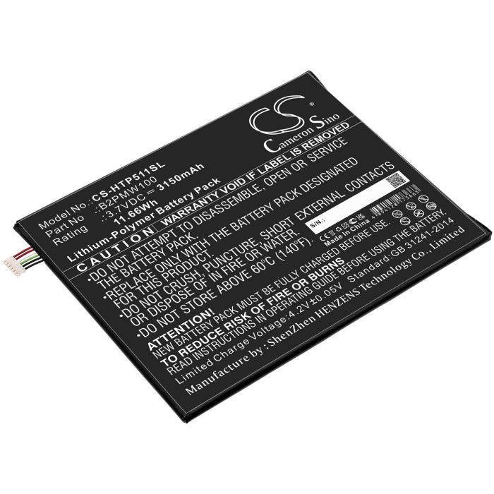 HTC tablettien P510 yhteensopiva akku 3150mAh