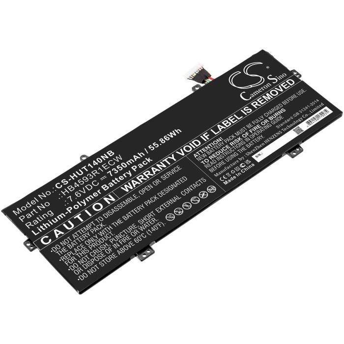 Huawei kannettavan tietokoneen book X Pro i5-8250U 256GB / book X Pro i5-8250U 8GB yhteensopiva akku 7350mAh