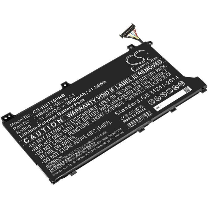 Huawei kannettavan tietokoneen HLY-19R / KPL-WOOB yhteensopiva akku 3600mAh