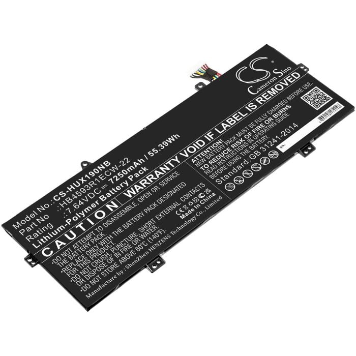 Huawei kannettavan tietokoneen MACH-W19L / MateBook X Pro 2020 yhteensopiva akku 7250mAh