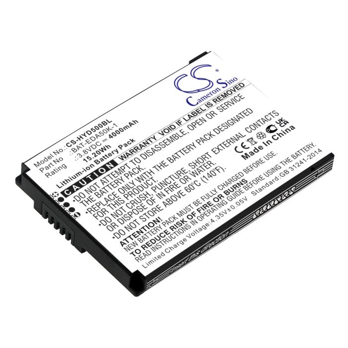 Honeywell viivakoodinlukijan EDA50K / ScanPal 50 yhteensopiva akku 4000mAh