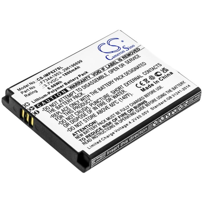 Ingenico maksupäätteen IMP627 / IMP627-USBLU01A yhteensopiva akku 1800mAh