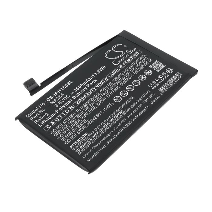 Apple iPhone 16 yhteensopiva akku 3500mAh
