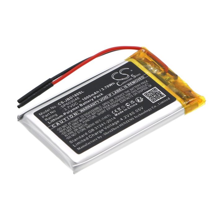 JBL kaiuttimen SD-18 / SD-21 yhteensopiva akku 1000mAh
