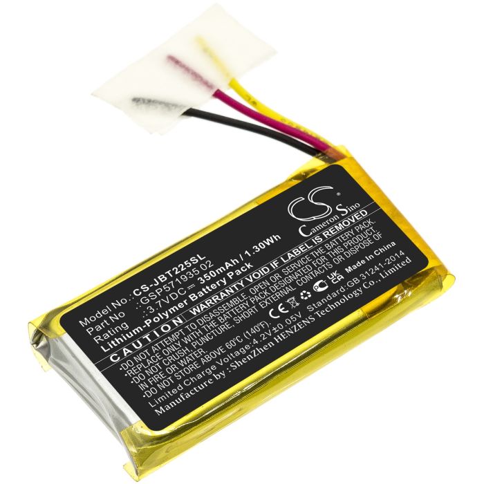 JBL langattomien kuulokkeiden Tune 225 TWS Charging Case yhteensopiva akku 350mAh