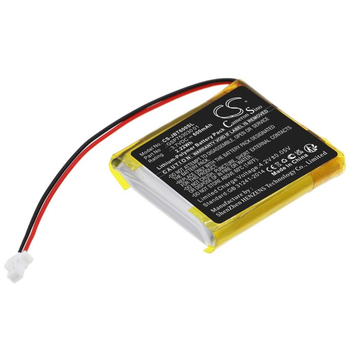 JBL kaiuttimen T600 BT / Tune 600BTNC yhteensopiva akku 600mAh