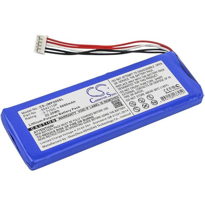 JBL Pulse 2, Pulse II, PULSE2BLKUS akku 6000mAh