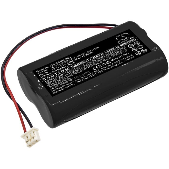 KARL STORZ lääketieteellisen laitteen C-MAC-8401ZX / 8402 Zx yhteensopiva akku 4800mAh