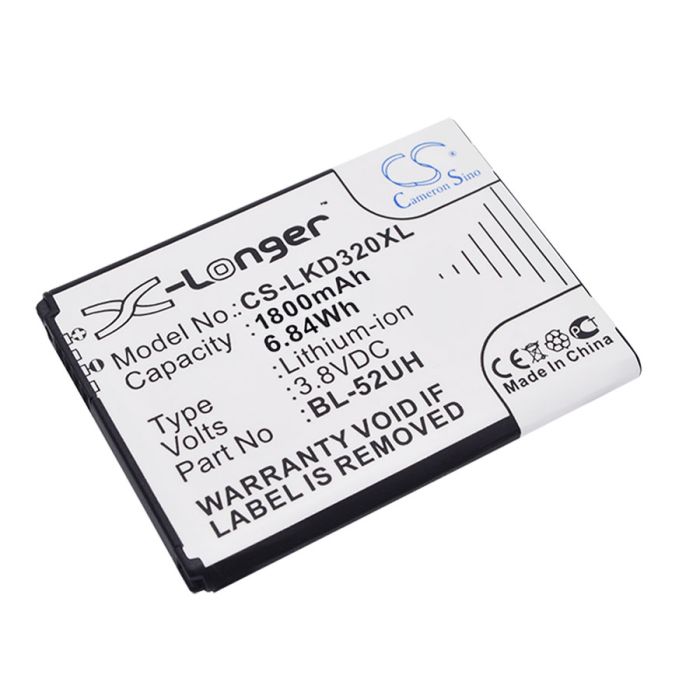 LG D280, D280N, D285, Spirit 4G akku 1800 mAh LG D280, D280N, D285, Spirit 4G akku 1800 mAh