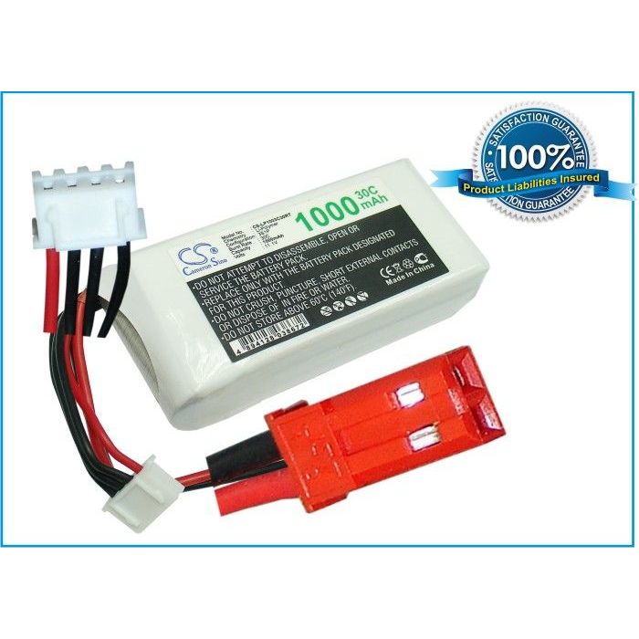 Li-Po akku, 1000mAh, 11,1V, 30C