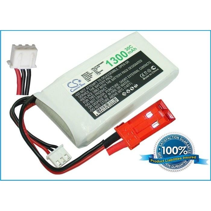Li-Po akku, 1300mAh, 7,4V, 30C