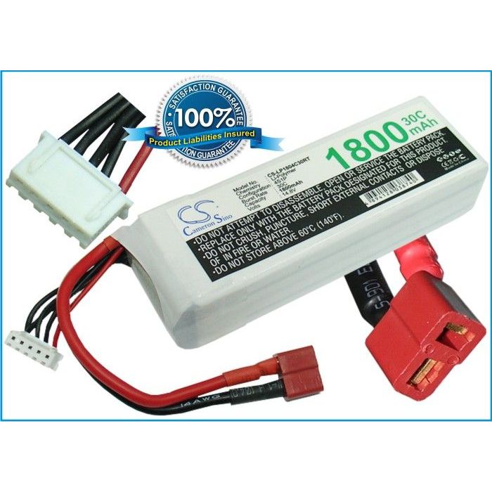 Li-Po akku, 1800mAh, 14,8V, 30C