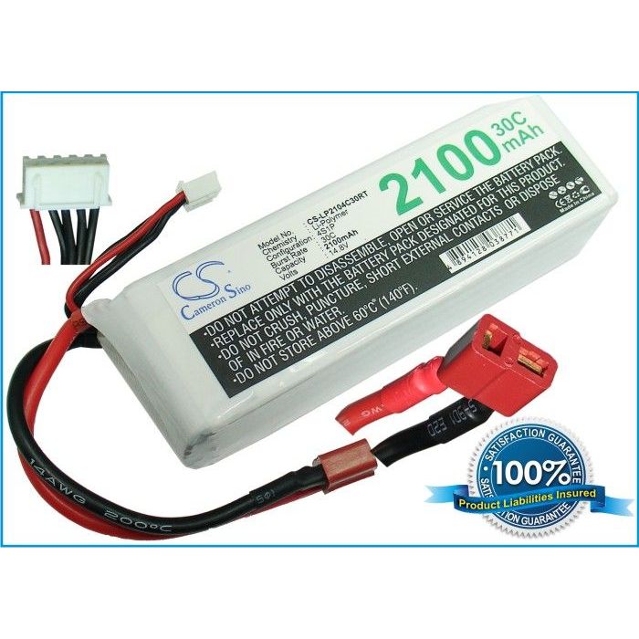 Li-Po akku, 2100mAh, 14,8V, 30C