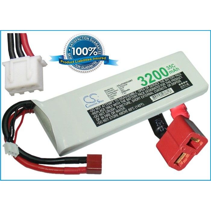 Li-Po akku, 3200mAh, 7,4V, 35C