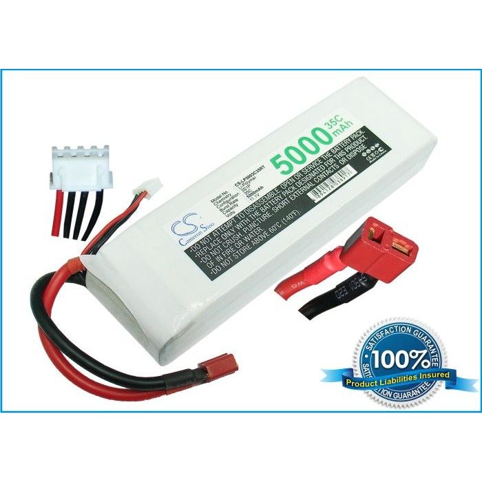 Li-Po akku, 5000mAh, 11,1V, 35C