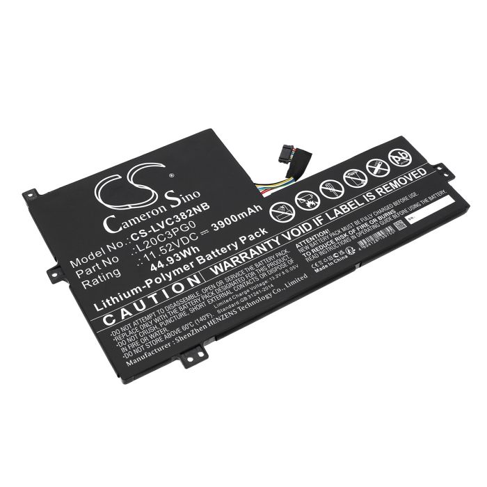 Lenovo kannettavan tietokoneen 300w Gen 3 82J1001HSP / 300w Gen 3 82J10017HV yhteensopiva akku 3900mAh
