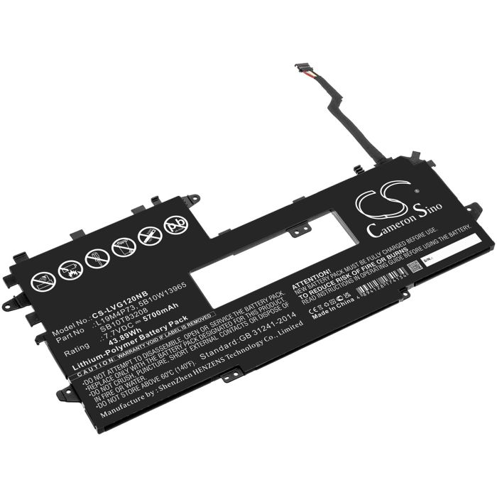 Lenovo kannettavan tietokoneen ThinkPad X1 Titanium Yoga G1 2 / ThinkPad X1 Titanium Yoga G1-2 yhteensopiva akku 5700mAh