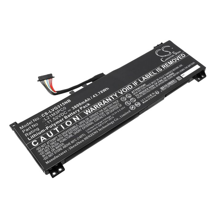 Lenovo kannettavan tietokoneen IdeaPad Gaming 3 15ARH7 82SB0071TA / IdeaPad Gaming 3 15ARH7 82SB00DPBM yhteensopiva akku 3800mAh
