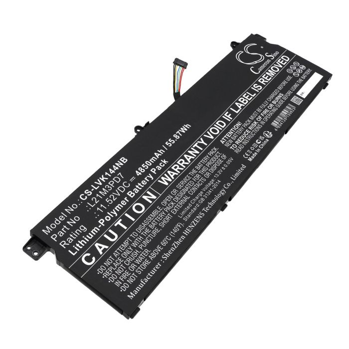 Lenovo kannettavan tietokoneen Thinkbook 14 G4+IAP / ThinkBook 16 G4+ ARA yhteensopiva akku 4850mAh