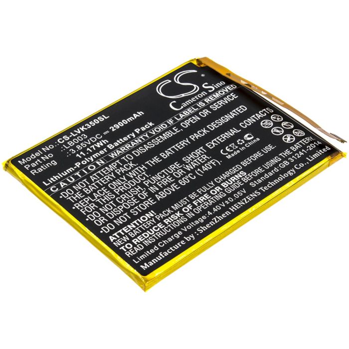 Lenovo puhelimen K5 / K5 Dual SIM yhteensopiva akku 2900mAh