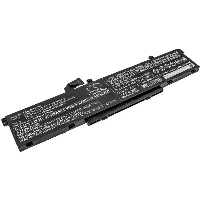 Lenovo kannettavan tietokoneen ThinkPad P15 / ThinkPad P15 Gen 1 20ST002DAU yhteensopiva akku 8000mAh