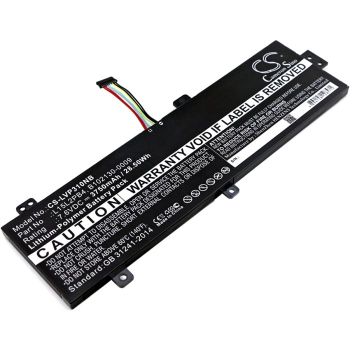 Lenovo ideapad 310 15" Touch akku 3750 mAh - Musta