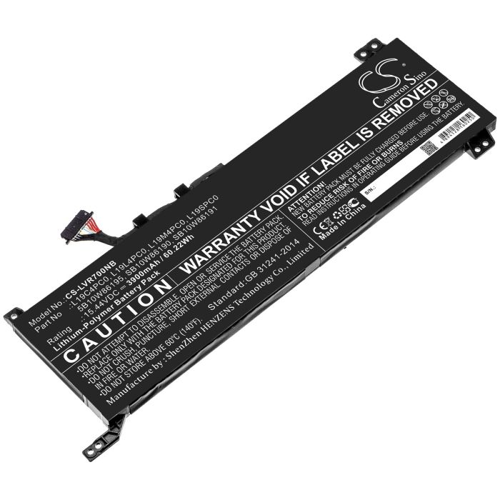 Lenovo kannettavan tietokoneen Legion 5 15 / Legion 5 15IMH05H yhteensopiva akku 3900mAh