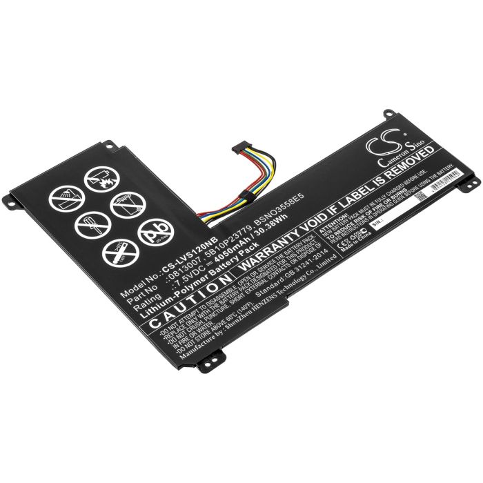 Lenovo kannettavan tietokoneen Ideapad 120S-14 / Ideapad 120S-14IAP yhteensopiva akku 4050mAh