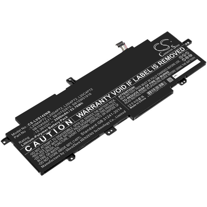 Lenovo kannettavan tietokoneen 20WM00AVHH / 20WM00AYHH yhteensopiva akku 3500mAh