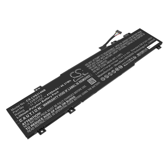 Lenovo kannettavan tietokoneen IdeaPad Slim 3 14ABR8 82XL000JHH / IdeaPad Slim 3 14ABR8 82XL0018MJ yhteensopiva akku 4100mAh