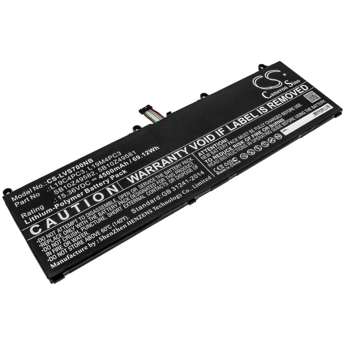 Lenovo kannettavan tietokoneen Legion R9000X / Legion S7 yhteensopiva akku 4500mAh