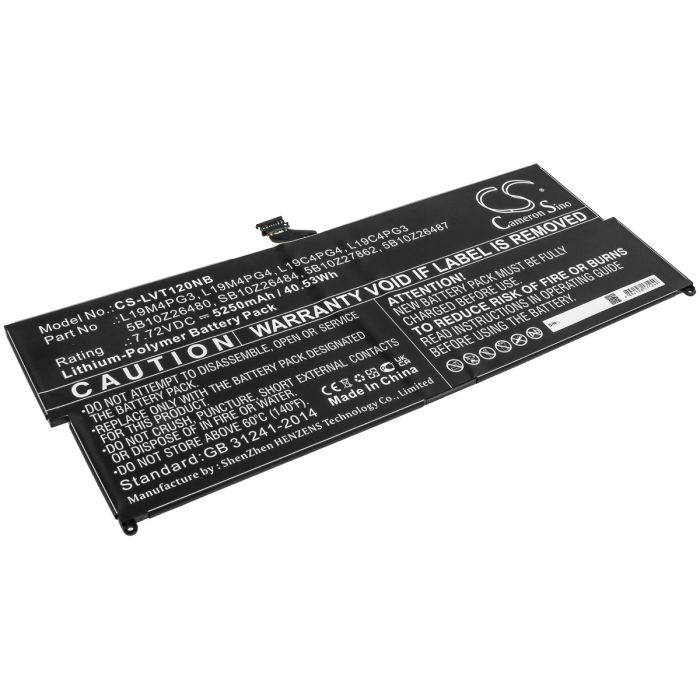 Lenovo kannettavan tietokoneen ThinkPad X12 Detachable yhteensopiva akku 5250mAh