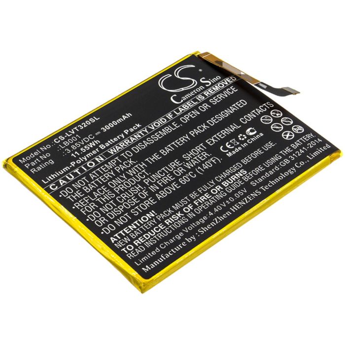 Lenovo puhelimen K320T / PABY0001CN yhteensopiva akku 3000mAh