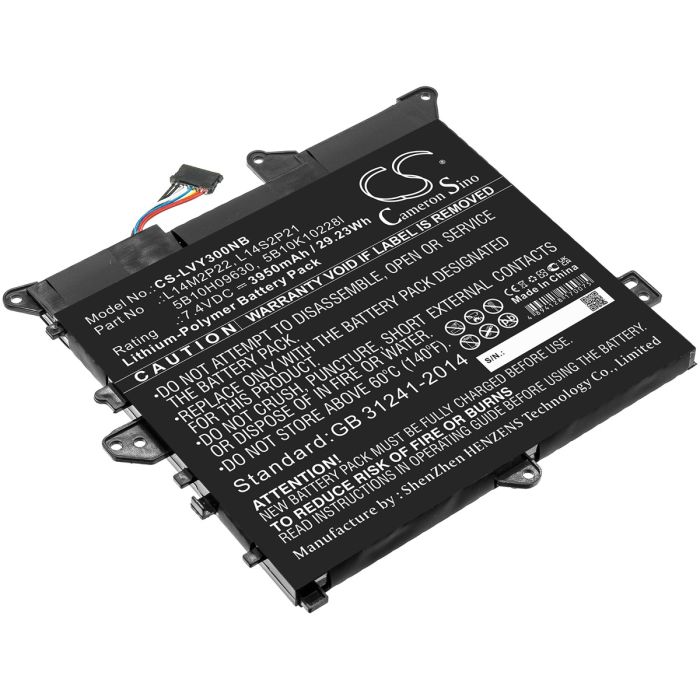 Lenovo kannettavan tietokoneen 80LX / 80LX001KUS yhteensopiva akku 3950mAh