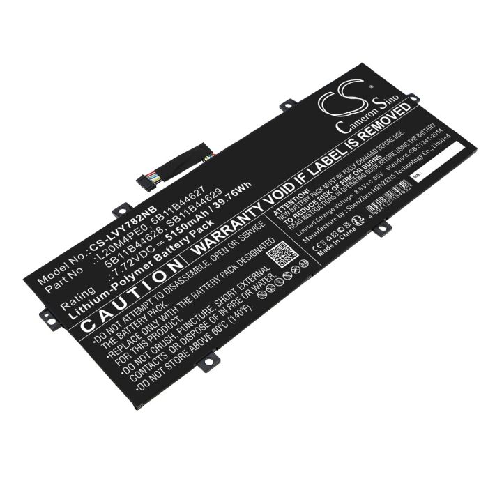 Lenovo kannettavan tietokoneen Yoga Duet 7 13ITL6 82MA0025AX / Yoga Duet 7 13ITL6 82MA0074HH yhteensopiva akku 5150mAh