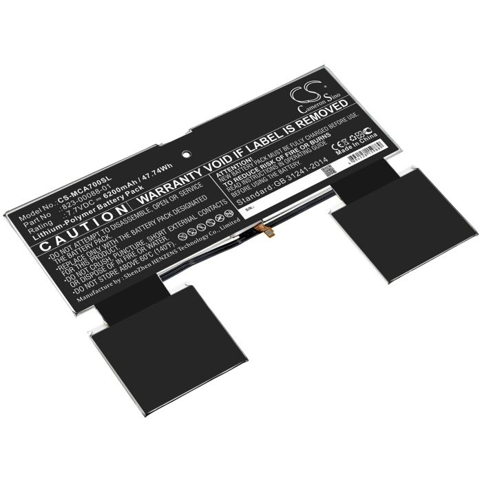 Google tablettien Pixel Slate yhteensopiva akku 6200mAh