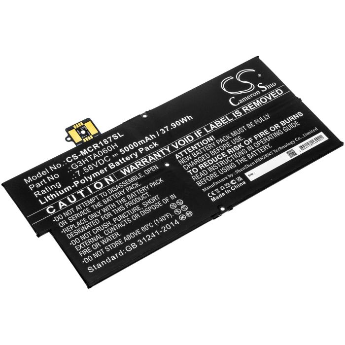 Microsoft tablettien Surface Pro X 1876 Keyboard yhteensopiva akku 5000mAh