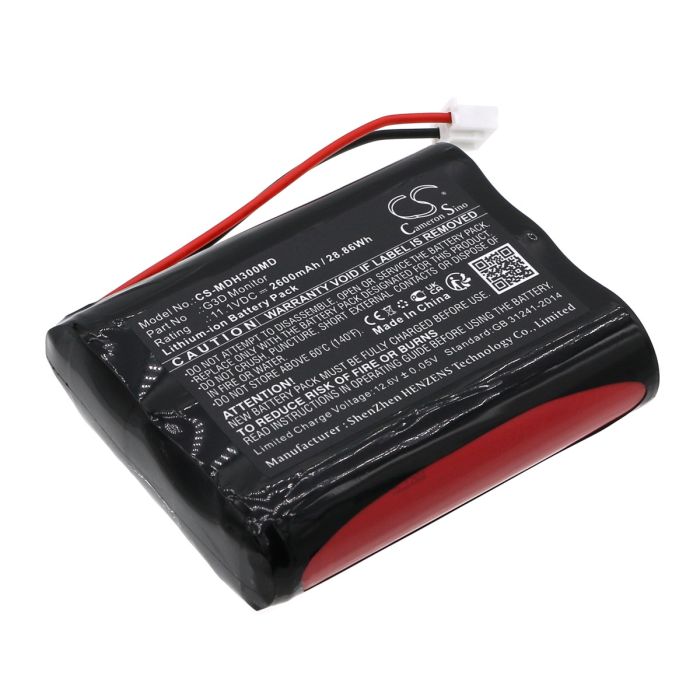 Meditech lääketieteellisen laitteen G3D Monitor yhteensopiva akku 2600mAh